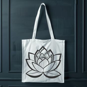 An elegant digital rendering of a Buddhist symbol, the lotus plant.
