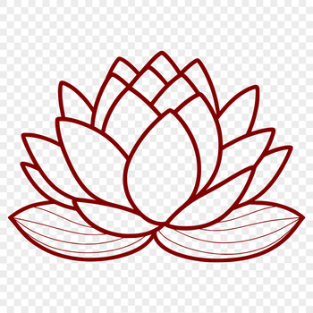 A detailed illustration of the lotus flower, a symbol of spiritual growth and enlightenment in various cultures.