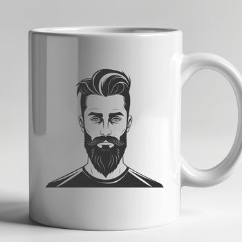 Image of a bearded man in a vector format.