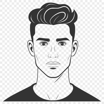 A single male figure designed as vector art.