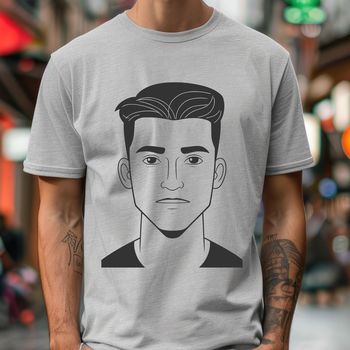 An SVG graphic of a person, suitable for digital editing and cutting tools.