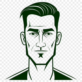 Detailed SVG artwork of an adult male silhouette.