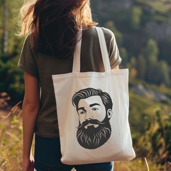 A digital illustration of a male figure with a beard.