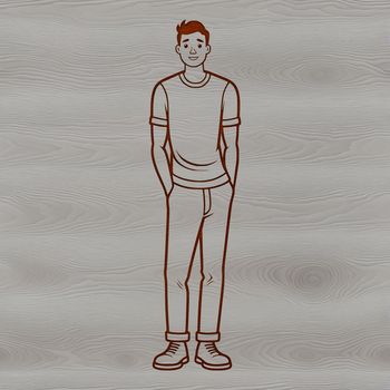An SVG icon representation of a man designed with precision.
