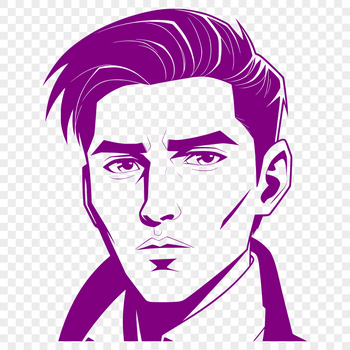 A simple outline design of a man created as a scalable graphic.