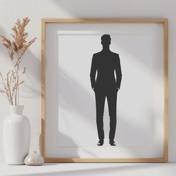 A detailed illustration of a male figure in SVG format.