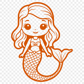Illustrative image of a mythical underwater creature with human upper body and fish tail.