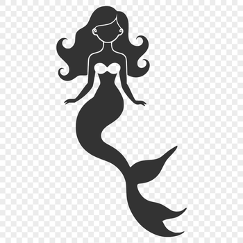 Illustrative mermaid design in vector format
