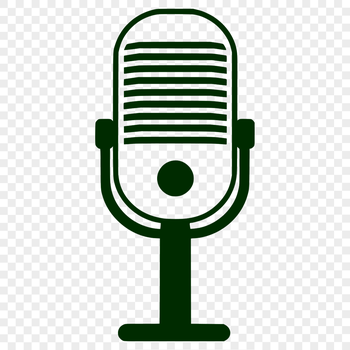 An illustration of a microphone with sleek lines and metallic details suitable for vector art designs.
