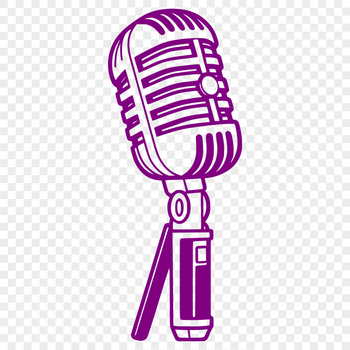 A high-quality vector illustration of a microphone, suitable for digital design and printing.