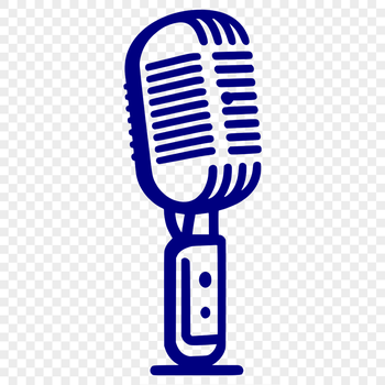 A high-resolution vector graphic illustration of a microphone, suitable for various design applications.
