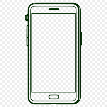 A smartphone design made from vector art.
