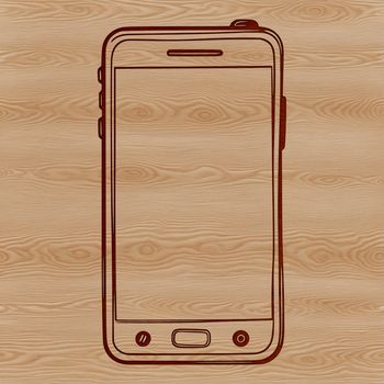 A high-resolution vector illustration of a smartphone device with detailed design elements.