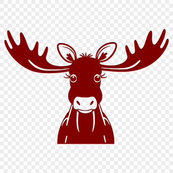 A large, antlered wild animal in a vector format, suitable for graphic design and printing.