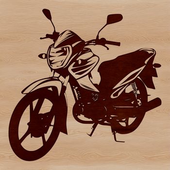 A detailed vector illustration of a motorcycle, suitable for various design applications.