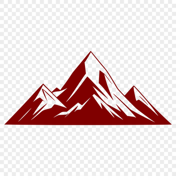 Illustration of a mountain with a rugged terrain, suitable for vector design projects.