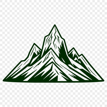 A digital mountain illustration created in vector format for custom design applications.