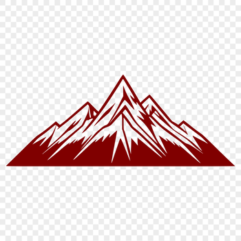 A detailed vector illustration of a mountain landscape, suitable for design and craft projects.
