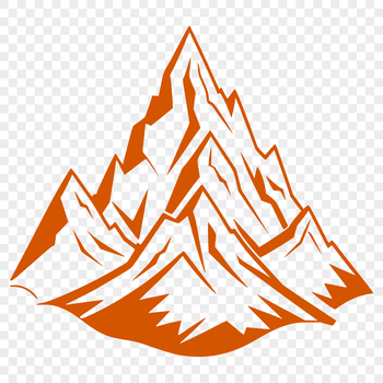 A detailed, scalable illustration of a majestic mountain landscape in vector format.