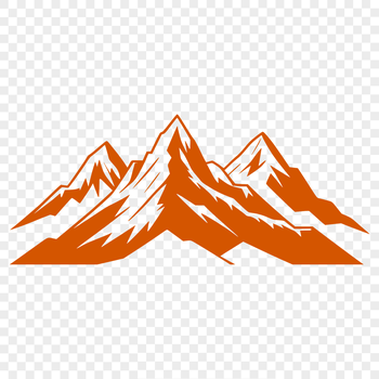A digitally created mountain design made from vector shapes, suitable for various applications.