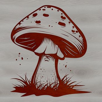 A digital illustration of a mushroom in various shapes and sizes, suitable for vector design projects.