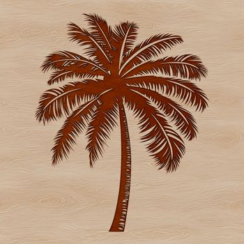 A single palm tree illustration in vector format.
