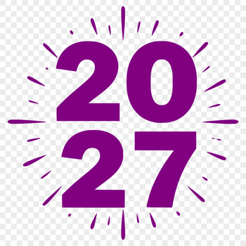 A simple, vector illustration of the year 2027 written in quotes.