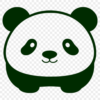 A digitally created panda illustration in vector format.