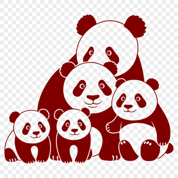 A detailed illustration of a wild panda in a neutral background.