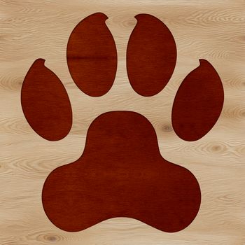 A set of animal paw prints in various shapes and sizes, suitable for crafting or design projects.