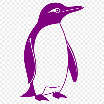 An SVG graphic featuring a penguin designed for digital crafting and design projects.