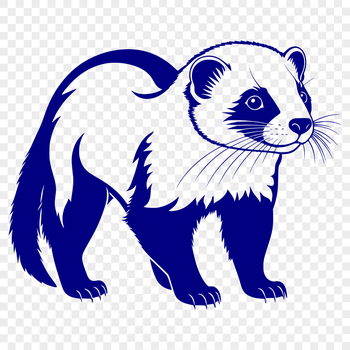 A high-quality digital illustration of a ferret, suitable for commercial or personal use.
