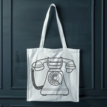 A detailed vector representation of a modern telephone with various features and buttons.