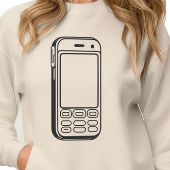 A minimalist illustration of a modern smartphone in a digital format.