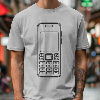 A detailed illustration of a mobile phone in vector format.