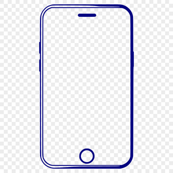 A digital illustration of a smartphone device in its various components.