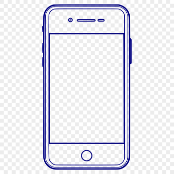 A high-tech mobile phone with a sleek design, designed as vector art for digital use.