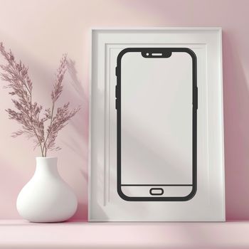 A digital representation of a smartphone, designed as a vector graphic for various applications.