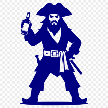 A digital illustration of a pirate, suitable for commercial or personal use.