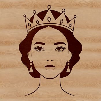 A young female princess character in a medieval-style gown, designed as a vector graphic.