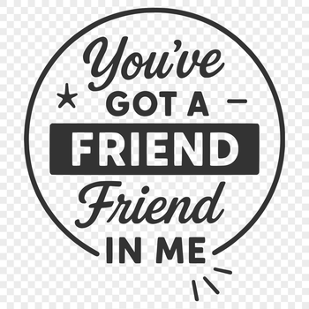 A collection of inspirational quotes about friendship in a simple vector format.