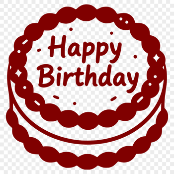 A simple vector illustration of a birthday cake with decorative candles and a bright color scheme.