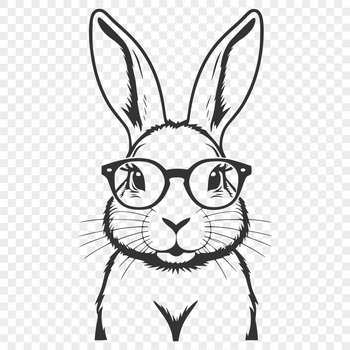A digital illustration of a rabbit in vector format, suitable for various design applications.