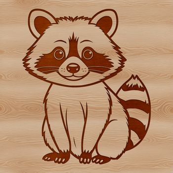 A simple illustration of a racoon in vector format.