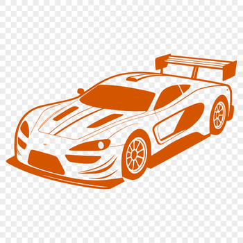 A high-performance racing car with sleek design, ideal for vector art projects.