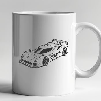 A detailed illustration of a speeding sports car rendered in SVG format.