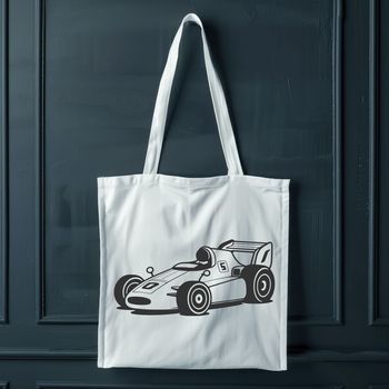 A high-resolution vector illustration of a sleek racing car with bold lines and dynamic curves.