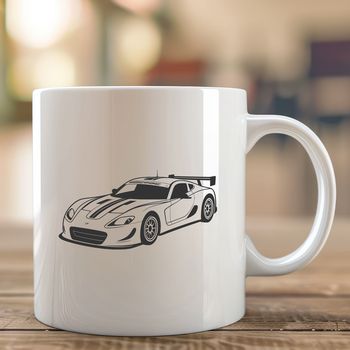 Racing car illustration in vector format, suitable for cutting machines and digital designs.