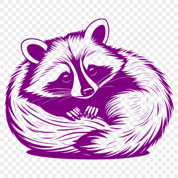 A digital illustration of a raccoon, created as an SVG file with scalable vector graphics.