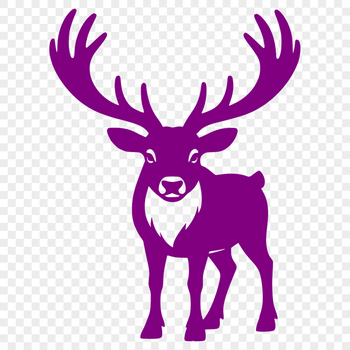 Illustrative vector design of a reindeer silhouette for Christmas decorations and designs.